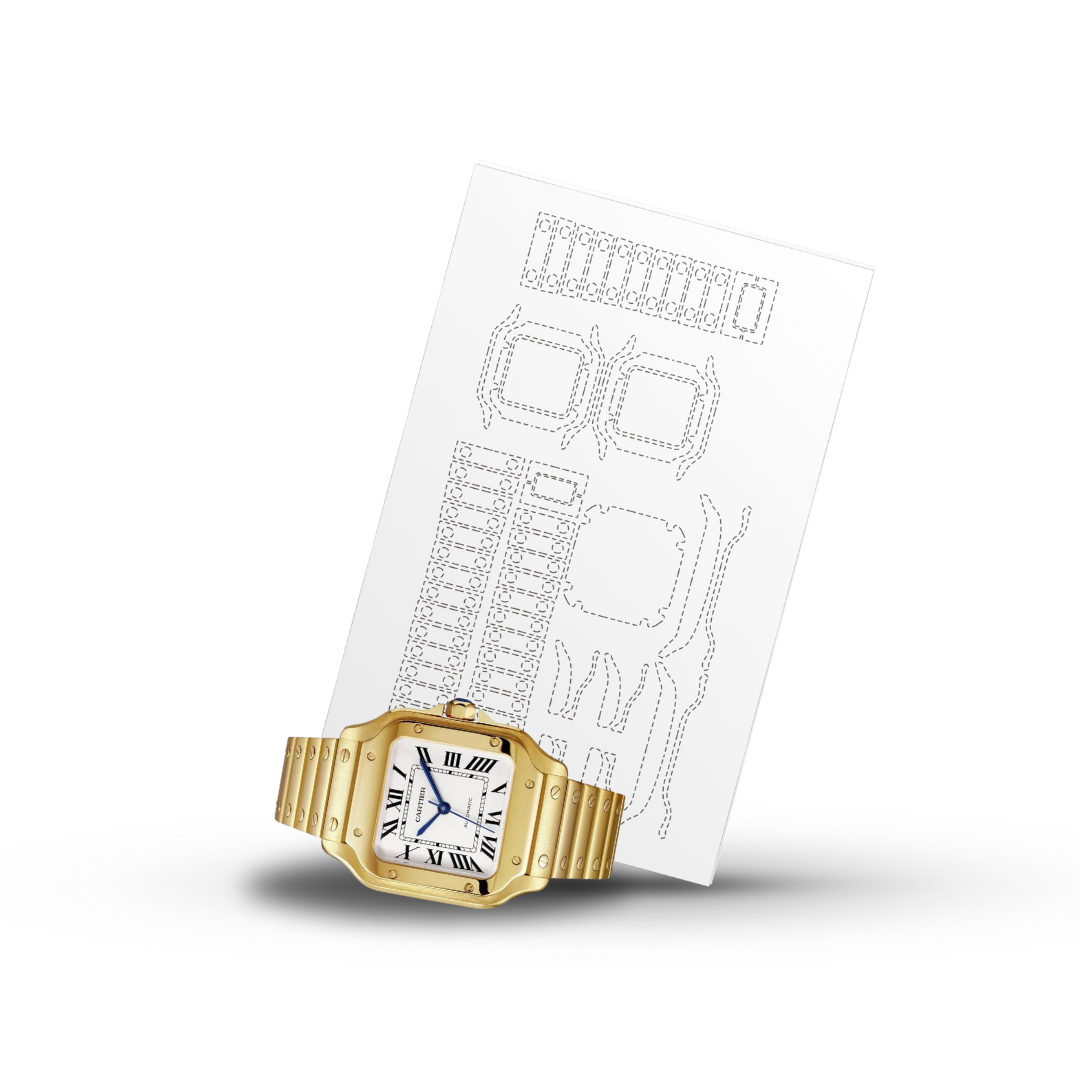 INVISI-SHIELD Pour Cartier Santos Réf : WGSA0030 (35.1mm)