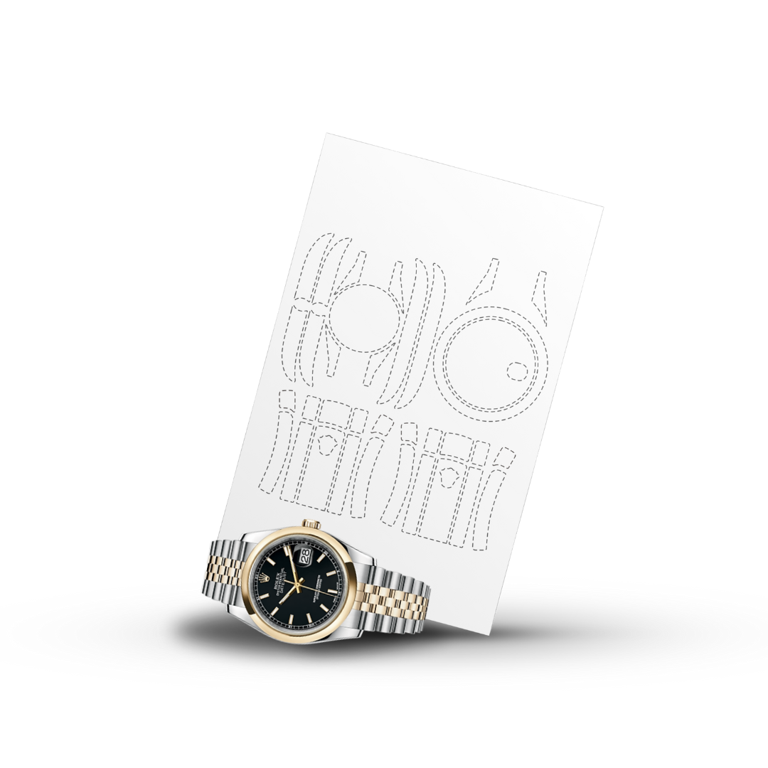 INVISI-SHIELD For Datejust Jubilee Ref: 116200/ 116201/ 116203/ 116231/ 116233/ 116234 (36mm)