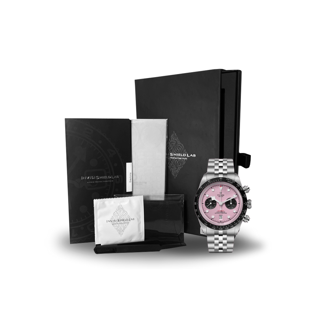 INVISI-SHIELD voor Tudor Black Bay Chrono roze wijzerplaat Ref: M79360N (41 mm)